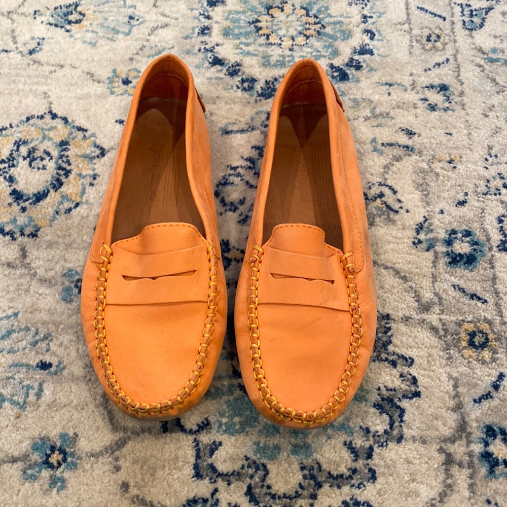 Sam Edelman Orange Leather Drivers